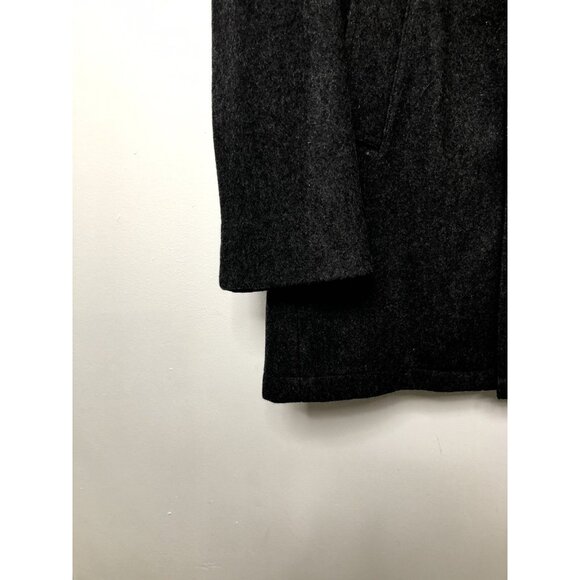 Vintage Sears Mens 40 L Faux Fur Lined Wool Overcoat Mid Length Coat Mint - Picture 3 of 8